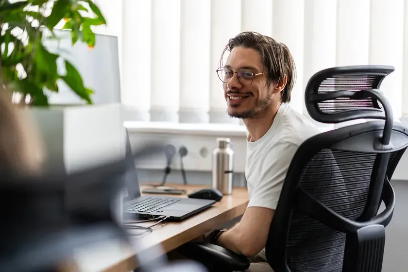 Sašo Jakljevič at his desk